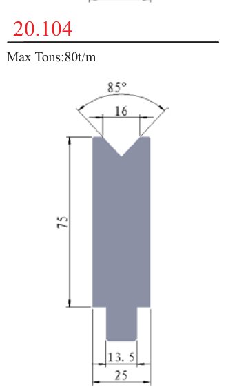 20.104 1V Lower Dies