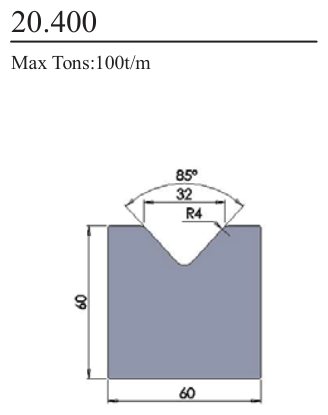 20.400 1V Lower Dies